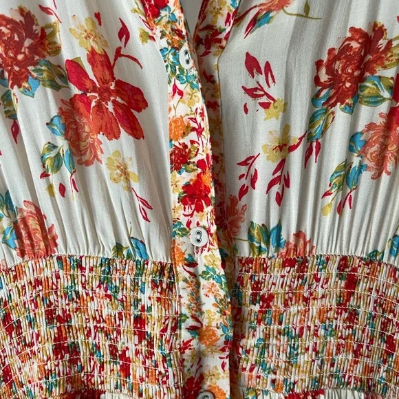 Free People Prairie Punk Shirtdress Size Large Button Down Dress - Picture 3 of 6